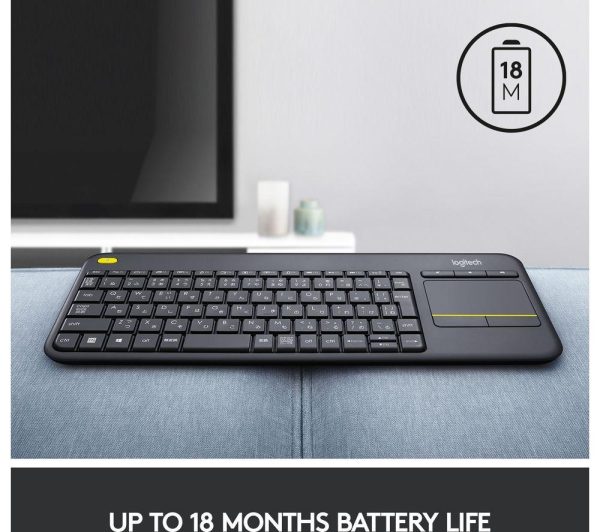 LOGITECH K400 Plus Wireless Keyboard - Dark Grey