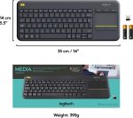 LOGITECH K400 Plus Wireless Keyboard - Dark Grey