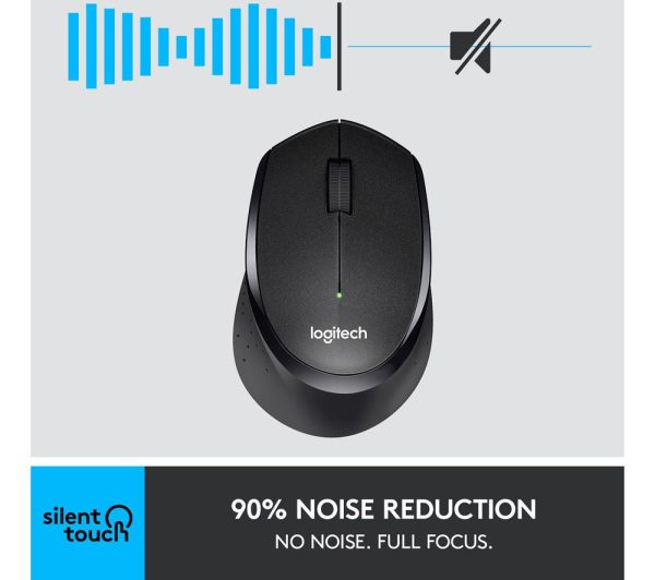 LOGITECH M330 Silent Plus Wireless Optical Mouse - Black