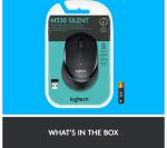 LOGITECH M330 Silent Plus Wireless Optical Mouse - Black