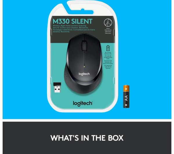 LOGITECH M330 Silent Plus Wireless Optical Mouse - Black