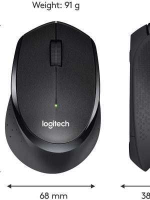 LOGITECH M330 Silent Plus Wireless Optical Mouse - Black