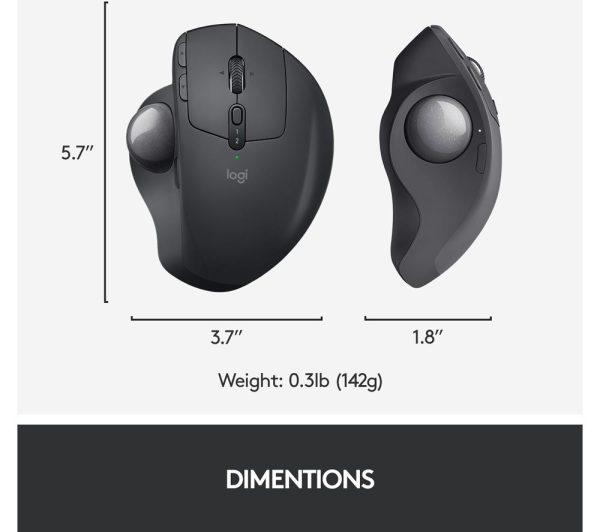 LOGITECH MX ERGO Wireless Darkfield Trackball Mouse