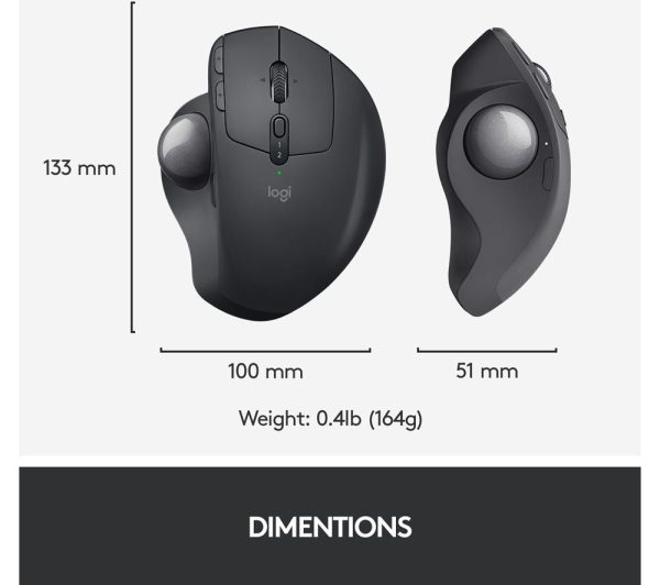 LOGITECH MX ERGO Wireless Darkfield Trackball Mouse