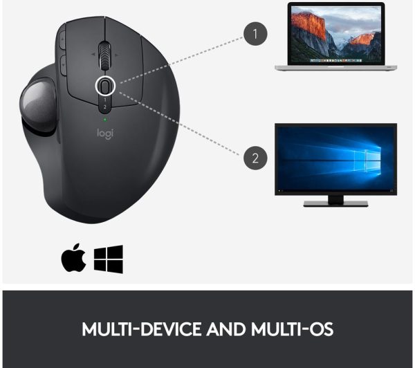 LOGITECH MX ERGO Wireless Darkfield Trackball Mouse