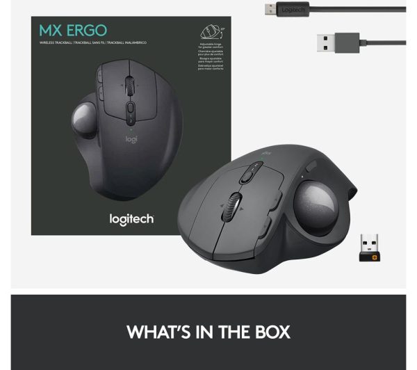 LOGITECH MX ERGO Wireless Darkfield Trackball Mouse