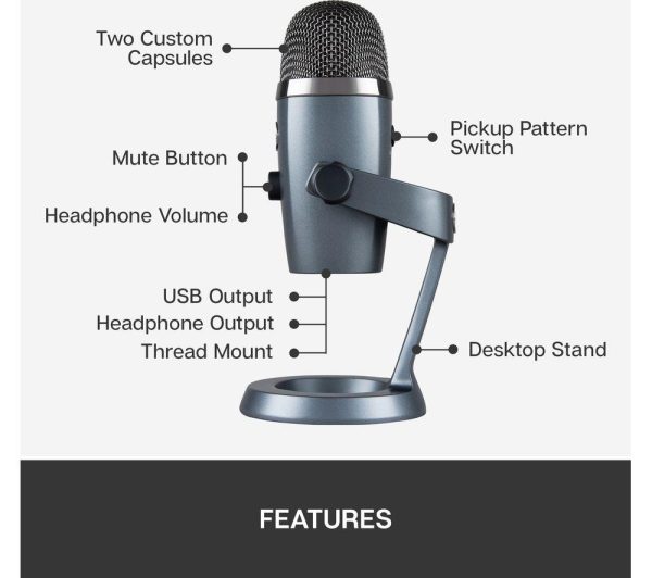 BLUE Yeti Nano USB Streaming Microphone - Grey