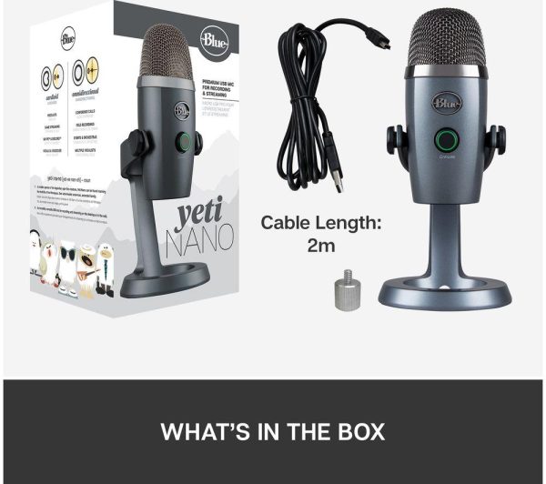 BLUE Yeti Nano USB Streaming Microphone - Grey