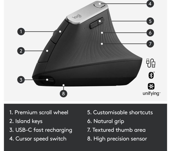 LOGITECH MX Vertical Ergonomic Optical Mouse