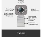 LOGITECH StreamCam Full HD USB-C Webcam - White
