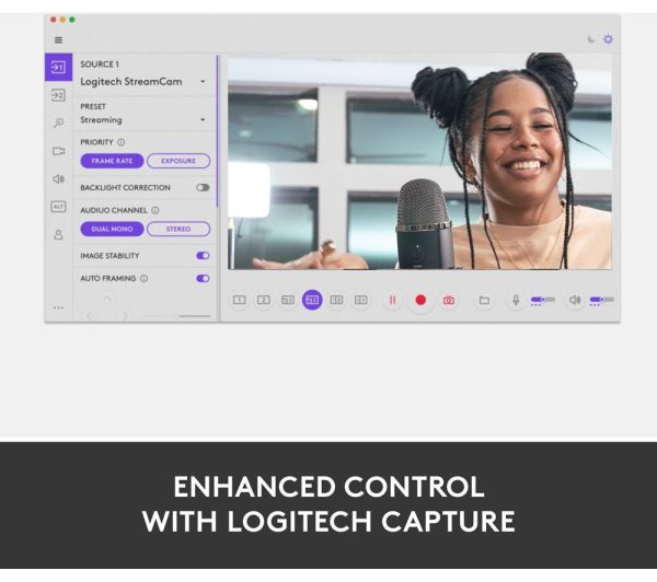 LOGITECH StreamCam Full HD USB-C Webcam - White