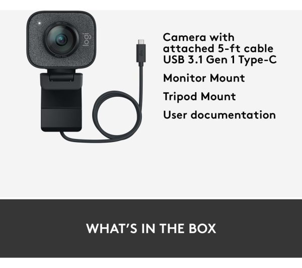 LOGITECH StreamCam Full HD USB-C Webcam - Graphite