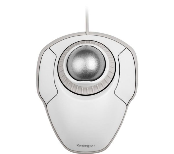 KENSINGTON K72500WW Wired Optical Mouse Orbit with Scroll Ring - White & Silver