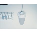 KENSINGTON K72500WW Wired Optical Mouse Orbit with Scroll Ring - White & Silver