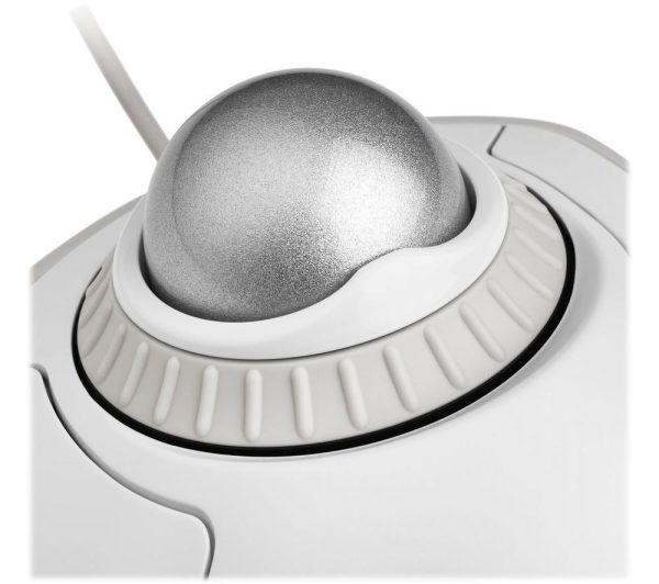 KENSINGTON K72500WW Wired Optical Mouse Orbit with Scroll Ring - White & Silver