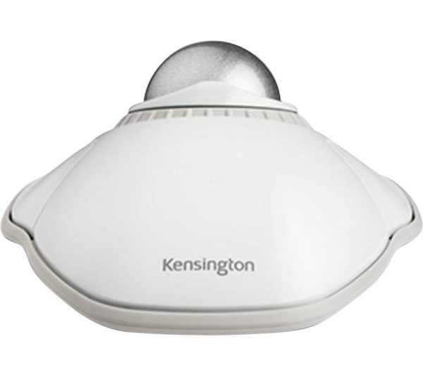 KENSINGTON K72500WW Wired Optical Mouse Orbit with Scroll Ring - White & Silver