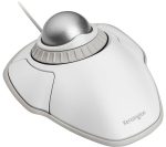 KENSINGTON K72500WW Wired Optical Mouse Orbit with Scroll Ring - White & Silver