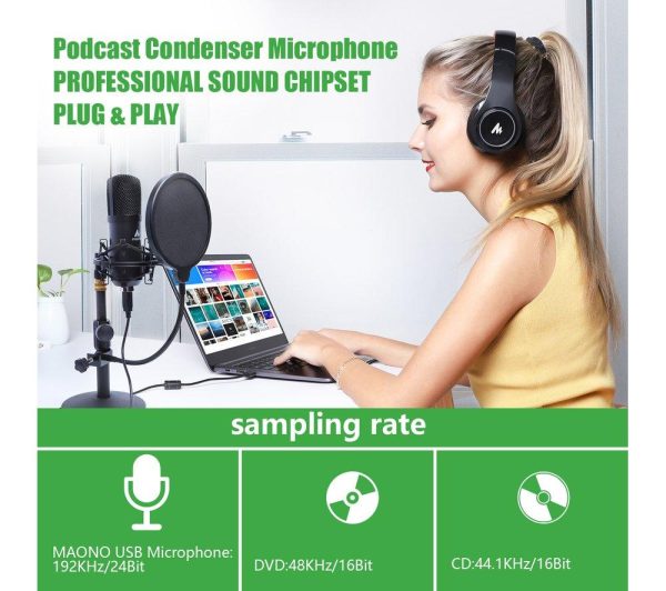 MAONO AU-A04TC USB Microphone Kit - Black