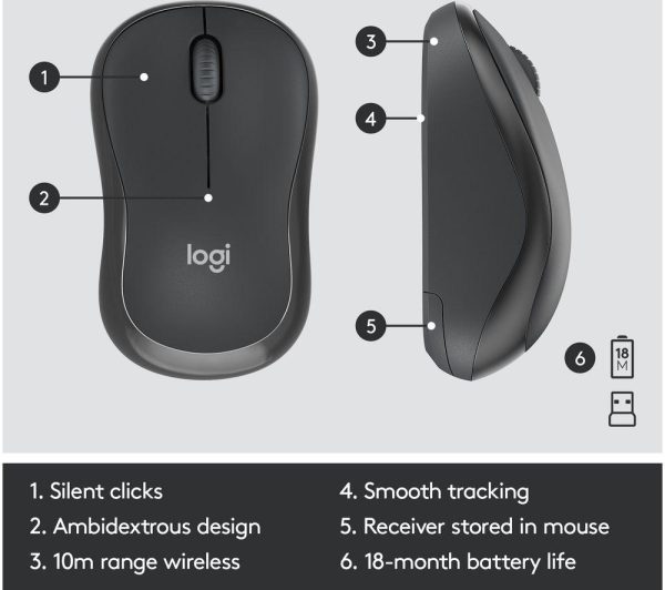 LOGITECH MK295 Silent Combo Wireless Keyboard & Mouse Set