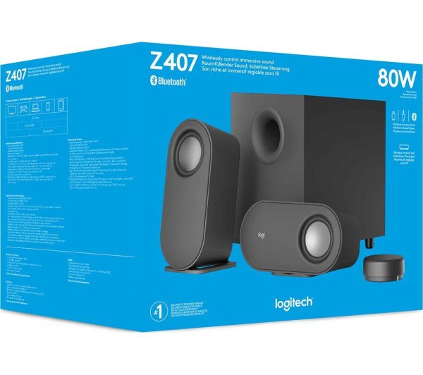 LOGITECH Z407 2.1 Wireless PC Speakers - Black