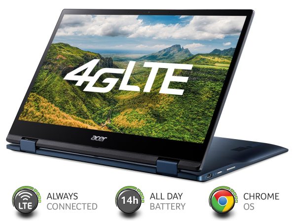 ACER Spin 513 LTE 13.3" 2 in 1 Chromebook - Snapdragon 7c Gen 2, 128 GB eMMC, Blue