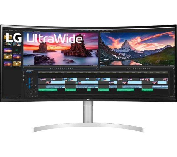 LG 38WN95C-W Quad HD 38" Curved IPS Monitor - White