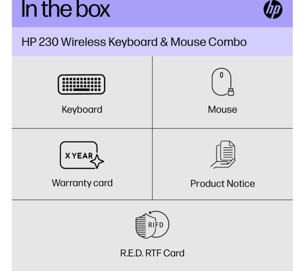 HP 230 Wireless Keyboard & Mouse Set - Black