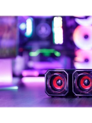 SUREFIRE 48820 Gator Eye 2.0 PC Speakers - Black & Red