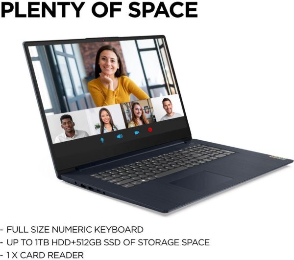 LENOVO IdeaPad 3i 17.3" Laptop - IntelÂ® CeleronÂ®, 128 GB SSD, Blue