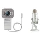 LOGITECH StreamCam Full HD USB-C Webcam & Yeti Professional USB Microphone Bundle - White & Silver