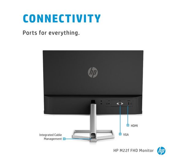 HP M22f Full HD 21.5" IPS LCD Monitor - Black & Silver