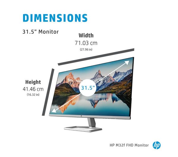 HP M32f Full HD 31.5" VA LCD Monitor - Black & Silver