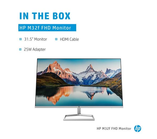 HP M32f Full HD 31.5" VA LCD Monitor - Black & Silver