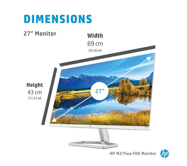 HP M27fwa Full HD 27" IPS LCD Monitor - White