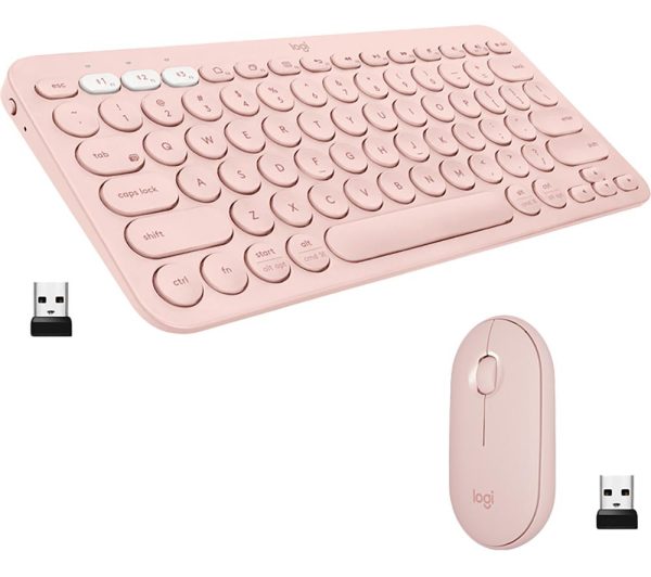 LOGITECH MX Keys Mini Wireless Keyboard & MX Anywhere 3 Wireless Darkfield Mouse - Rose
