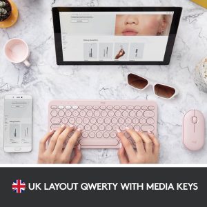 LOGITECH MX Keys Mini Wireless Keyboard & MX Anywhere 3 Wireless Darkfield Mouse - Rose