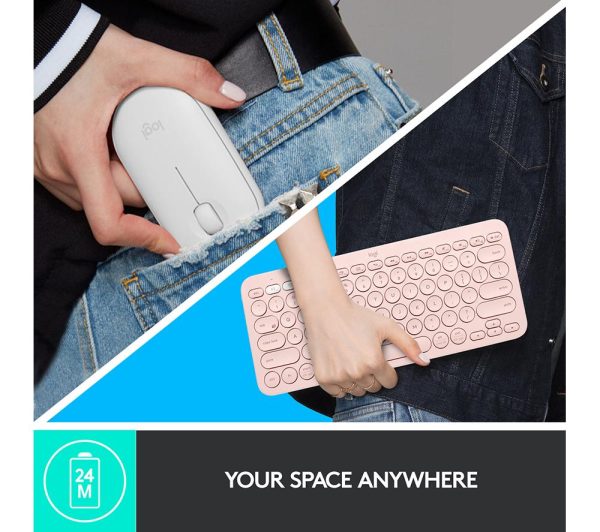 LOGITECH MX Keys Mini Wireless Keyboard & MX Anywhere 3 Wireless Darkfield Mouse - Rose