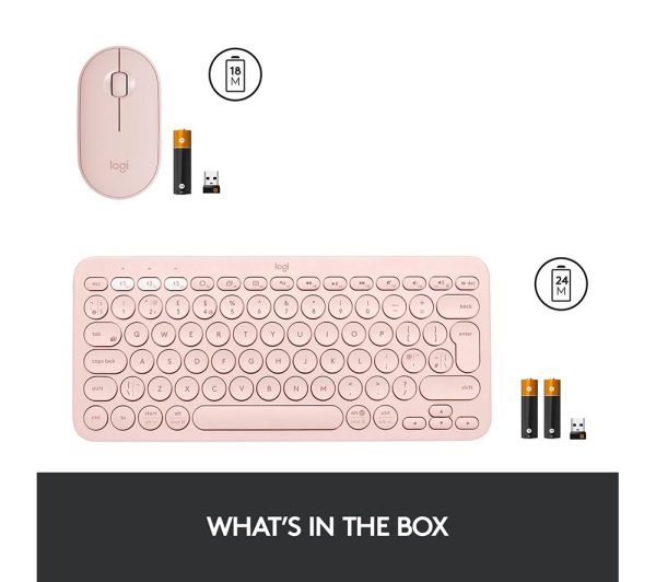 LOGITECH MX Keys Mini Wireless Keyboard & MX Anywhere 3 Wireless Darkfield Mouse - Rose