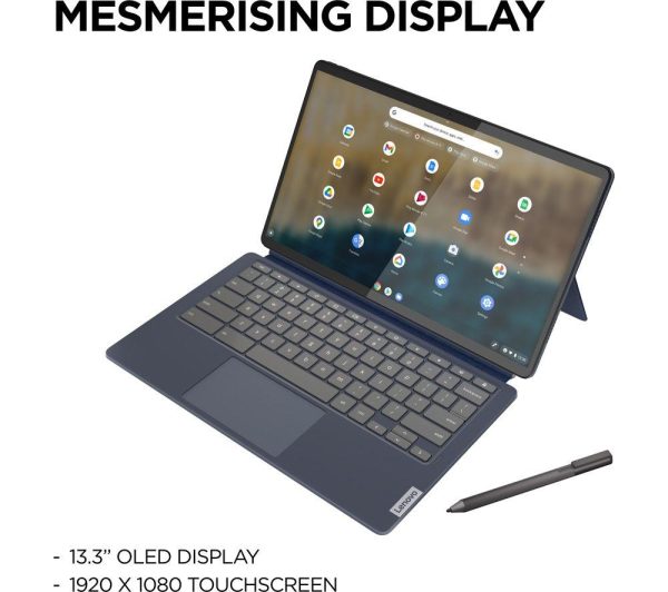 LENOVO IdeaPad Duet 5 13.3" 2 in 1 Chromebook - Snapdragon 7c Gen 2, 256 GB eMMC, Blue
