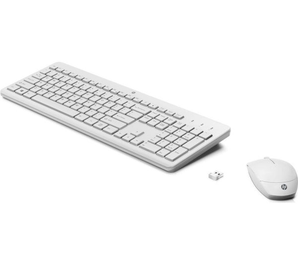 HP 230 Wireless Keyboard & Mouse Set - White