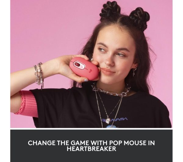 LOGITECH Pop Wireless Optical Mouse - Heartbreaker Rose