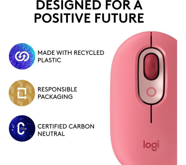 LOGITECH Pop Wireless Optical Mouse - Heartbreaker Rose