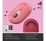LOGITECH Pop Wireless Optical Mouse - Heartbreaker Rose