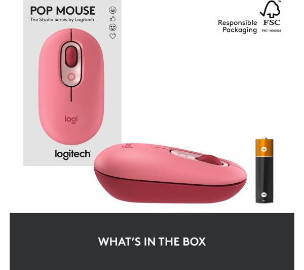 LOGITECH Pop Wireless Optical Mouse - Heartbreaker Rose