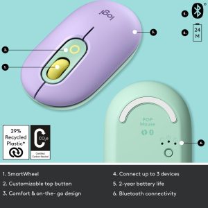 LOGITECH Pop Wireless Optical Mouse - Daydream Mint