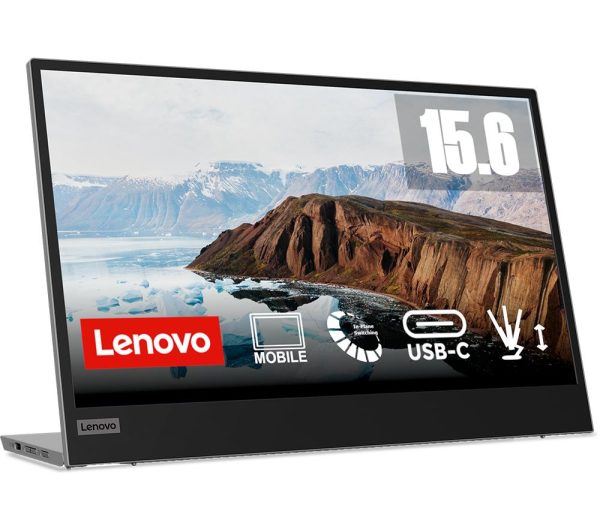 LENOVO L15 Full HD 15.6" IPS LCD Mobile Monitor - Black