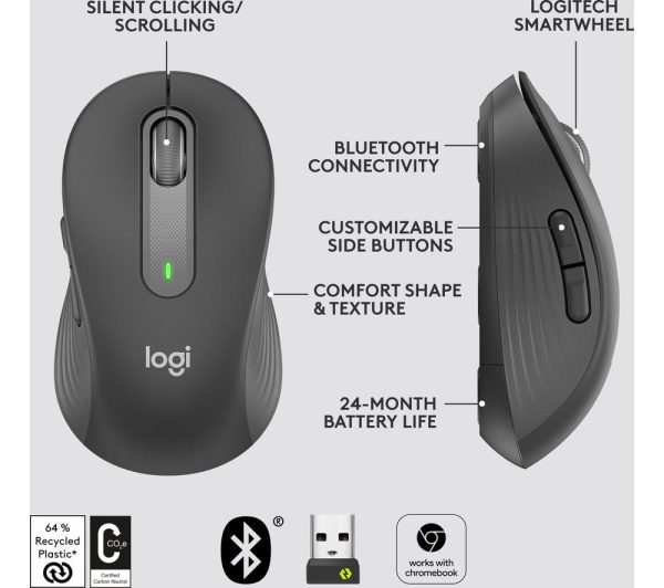 LOGITECH Signature M650 Wireless Optical Mouse - Graphite