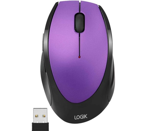 LOGIK LWLMPP23 Wireless Optical Mouse - Purple
