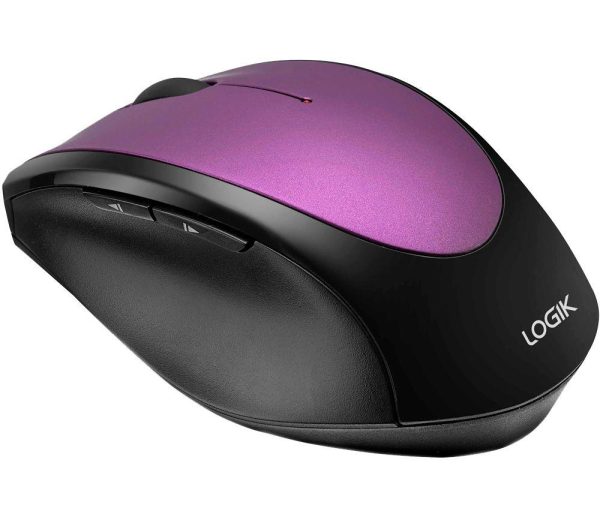 LOGIK LWLMPP23 Wireless Optical Mouse - Purple