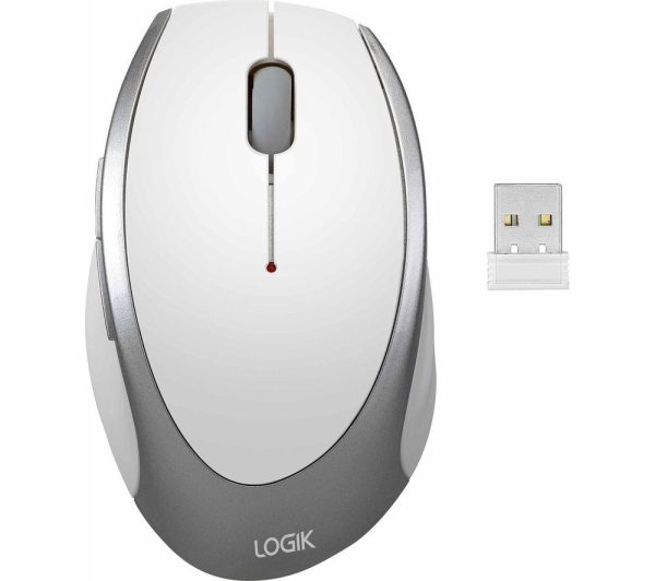LOGIK LWLMWH23 Wireless Optical Mouse - White